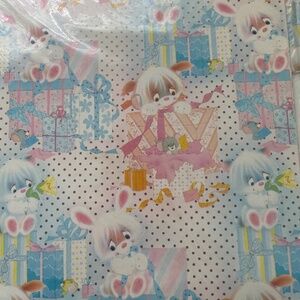 Vintage - Easter Spring Bunnies Wrapping paper - Set of 3 packs